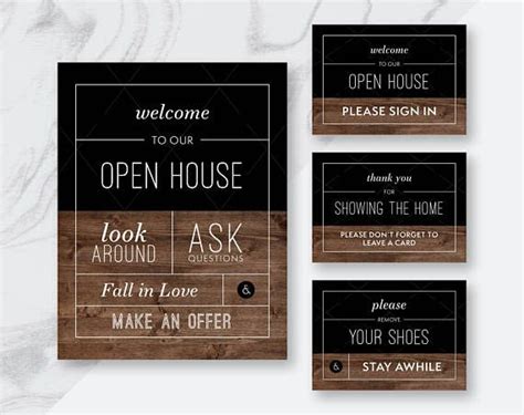Real Estate Open House Signs Welcome To Open House Please Etsy Open