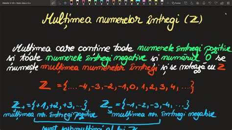 Multimea Numerelor Intregi Z Clasa A 6 A Teorie Exercitiiinvata
