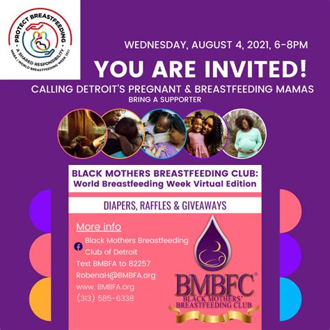 Black Mothers Breastfeeding Club Detroit World Breastfeeding Week Virtual Edition