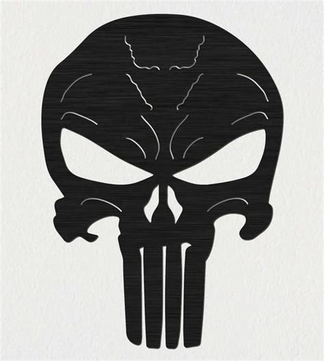 Free Dxf File Of Skull Punisher Sample Of Our Premium Dxf Files With