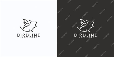 Premium Vector Minimalist Line Art Bird Logo With Leaf Combination