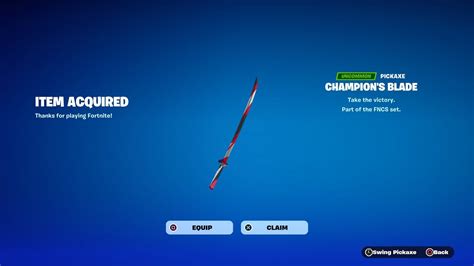 How To Get Champions Blade Pickaxe Now Free In Fortnite Free