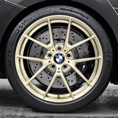 Bmw M Performance Frozen Gold Style 763m Complete Wheel And Tire Set