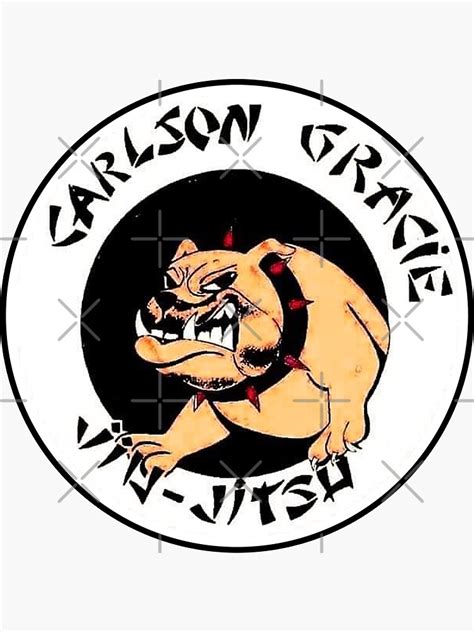 Carlson Gracie Team Logo Bulldog Art Sticker By Mlqqvexb Redbubble