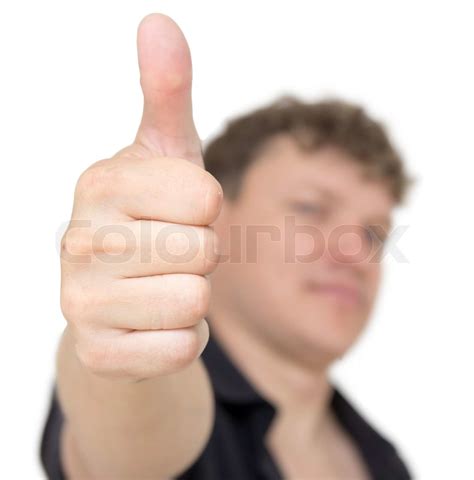 Man Shows His Hand With Thumb Up Stock Image Colourbox
