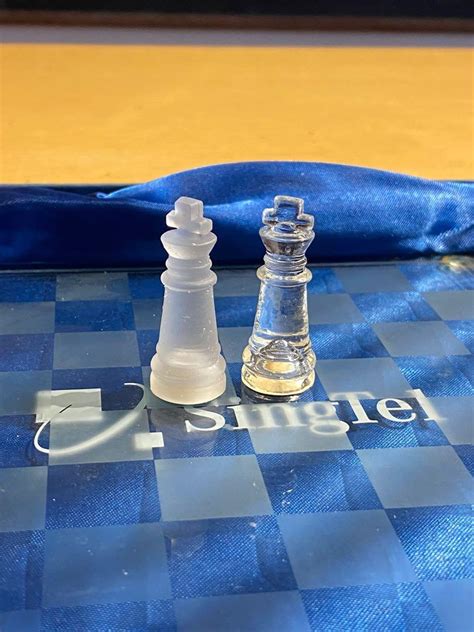 Glass Chess Set Singtel Branded Rare Hobbies And Toys Toys And Games