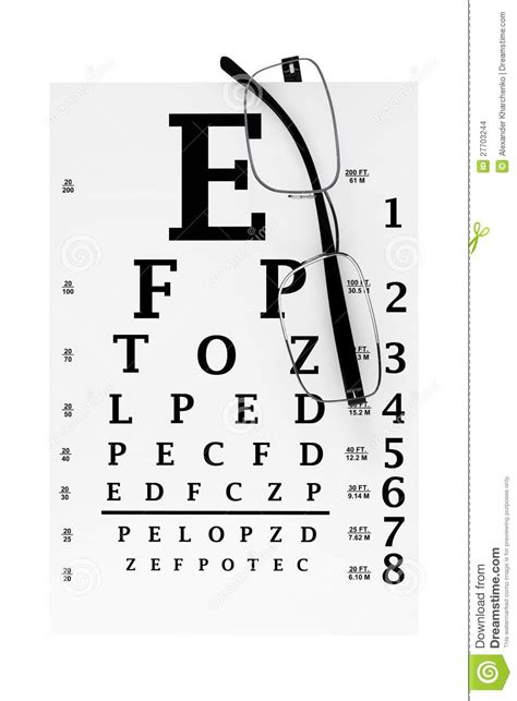 Moderne Glazen Met Eyechart Stock Illustratie Illustration Of Oftalmoloog Wetenschap 27703244