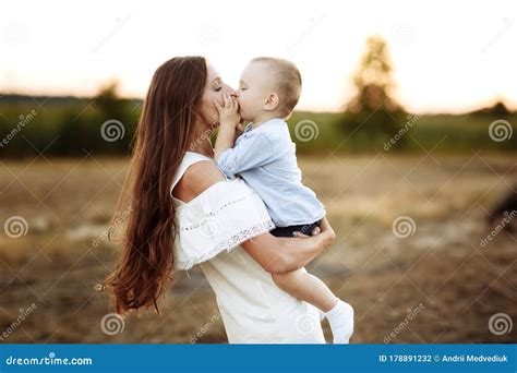 Enjoying Life Together Concept Happy Mother And Son Having Fun
