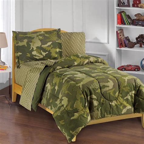 Twin Camo Bed In A Bag Boys Room Hunting Army Forest Theme Comforter