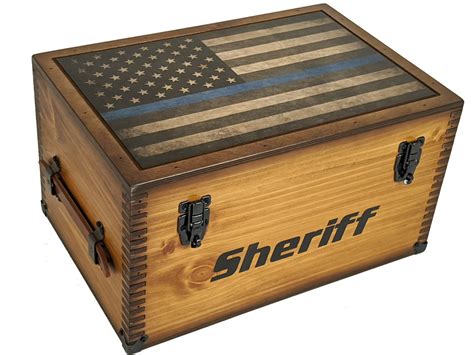 Sheriff Thin Blue Line Keepsake Box Etsy