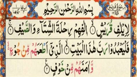 Surah Quraish With English Translation And Transliteration