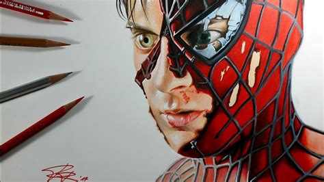 Drawing Spiderman 3d Art Marvel Youtube