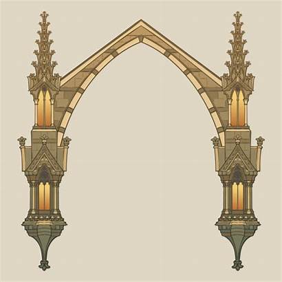 Gothic Frame Medieval Arch Pointed Manuscript Border