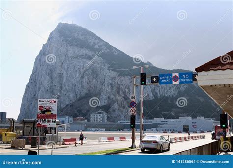 Gibraltar Spain Border Hill And Sky Editorial Stock Image Image Of