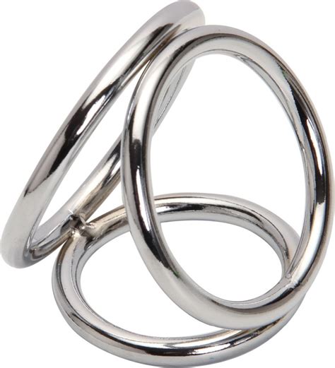 S Size 3 Ring Stainless Steel Metal Penis Rings Delay Ejaculation Prevent Impotence 3 Penis Lock