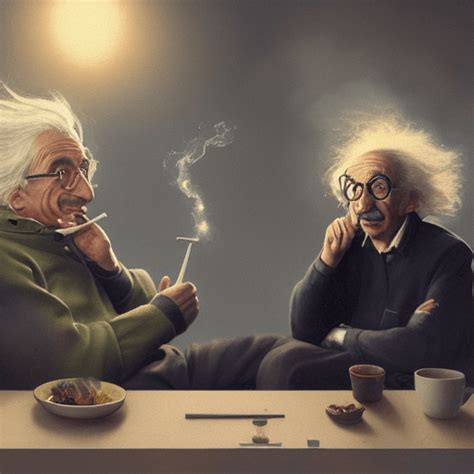 Albert Einstein Smoking Weed