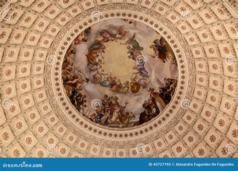 Congress Library Rotunda Washington Stock Image Image Of America