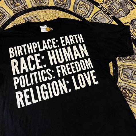 Vintage Birthplace Earth Race Human Politics Freedom Religion Love