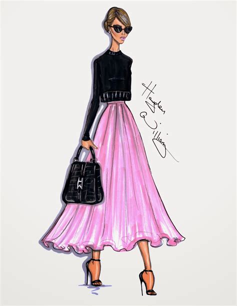 Hayden Williams Fashion Illustrations Style On The Go Jessica Alba By