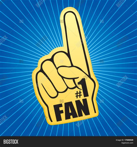 Number One Fan Foam Vector And Photo Free Trial Bigstock