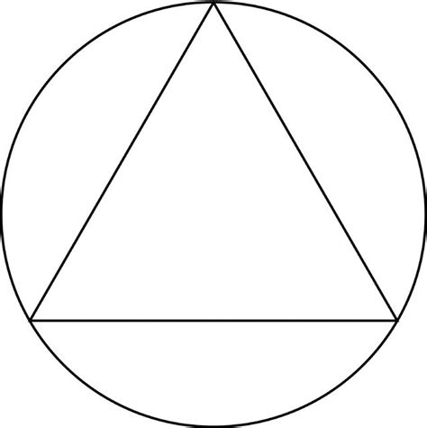 Triangle Inscribed In A Circle Clipart Etc Circle Symbol Circle