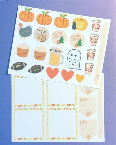 Planner Stickers Autumnfall Set By Plannerbeenc On Etsy Octoberfest