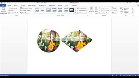 How To Crop An Image In Word To Circle Youtube