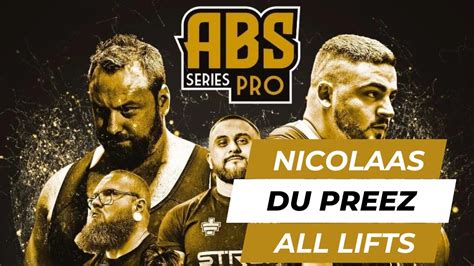 Nicolaas Du Preez Abs Pro 2023 Full Meet South African Elite Powerlifter Youtube