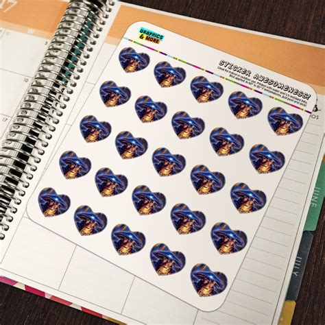 Farscape Pilot Alien Moya Heart Shaped Planner Calendar Scrapbook Craft Stickers 499 Picclick