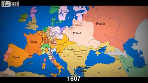 История Европы Карта Европы за 1000 лет Youtube