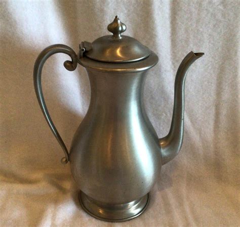 Coffeetea Pot Kirk Stieff Pewter 602 With Hinged Etsy