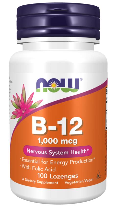 Buy Now Foods Vitamin B12 1000mcg 100 Chewable Tablets