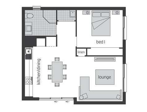 Floor Plan Granny Flat In Small House Design Architecture