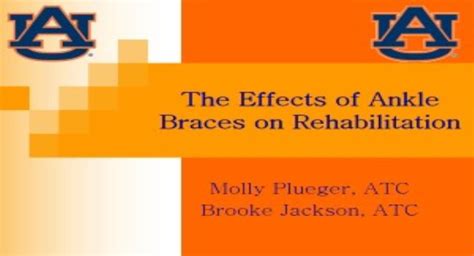 Free Download The Effects Of Ankle Braces On Rehabilitation Powerpoint