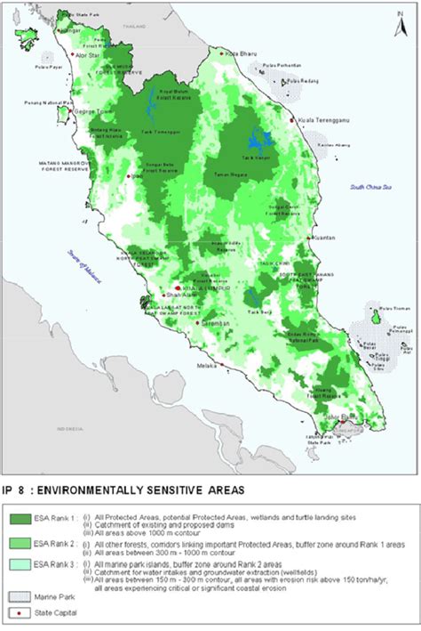 A Environmentally Sensitive Areas Esa Showing Three Rank Categories