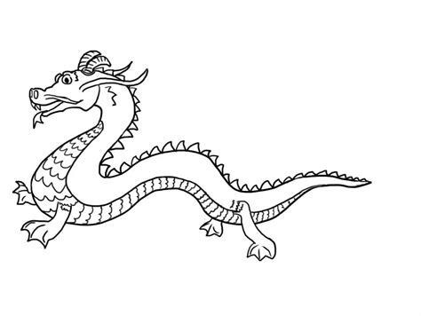 free printable chinese dragon coloring pages