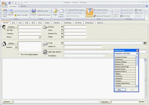 Designing Custom Outlook Forms