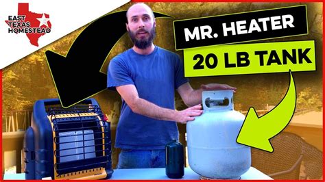 Because there are roughly 4 pounds in a gallon of propane, a 20 pound, 5 gallon tank holds the same amount of propane as 20 of the 1 pound green bottles. Mr. Heater Big Buddy with 20 lb Propane Tank. How Long Will It Run on 20 lb | East Texas ...