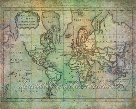 Old World Map Printable Colorful Map Print Instant Download Etsy In