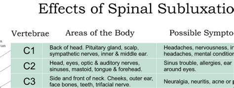 Ans And Effects Of Spinal Subluxation Chart 18 X 24