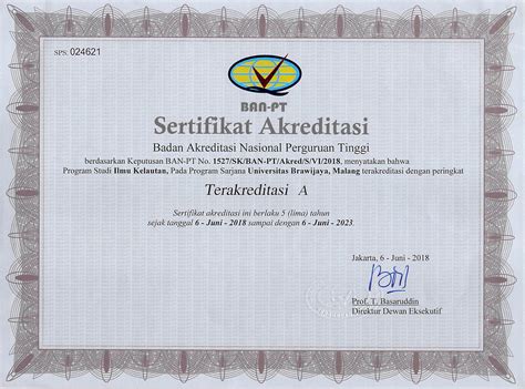 Program Studi Ilmu Kelautan 187 Sertifikat Akreditasi - Rezfoods