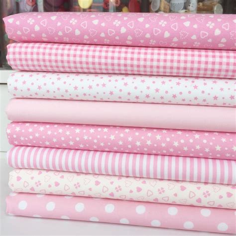 Baby Girl Pink And White Fabrics Per Half Metre And 8 Fq Bundle 100 Cotton