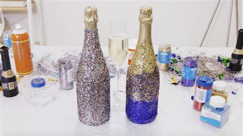 How To Make A Diy Glitter Champagne Bottle