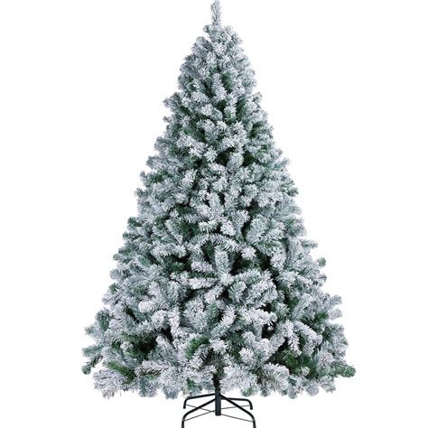 Smilemart 75ft Snow Frosted Christmas Tree Foldable Pre Lit Flocked
