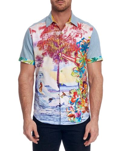 Robert Graham Limited Edition Dawn Patrol Short Sleeve Shirt In Multi