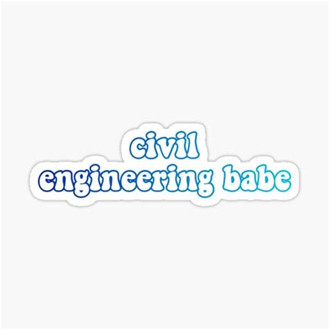 Civil Engineering Babe Blue Sticker For Sale By Keelanbell Redbubble