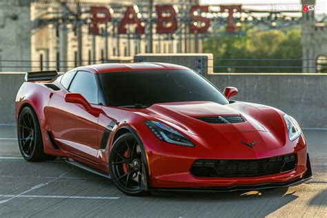 Torch Red C7 Corvette Z06 Gets A Winning Wheel Combination With Gloss