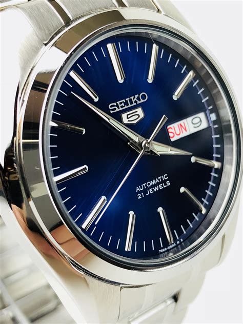 Seiko 5 Automatic Black Dial Stainless Steel Mens Watch Snkl43k1
