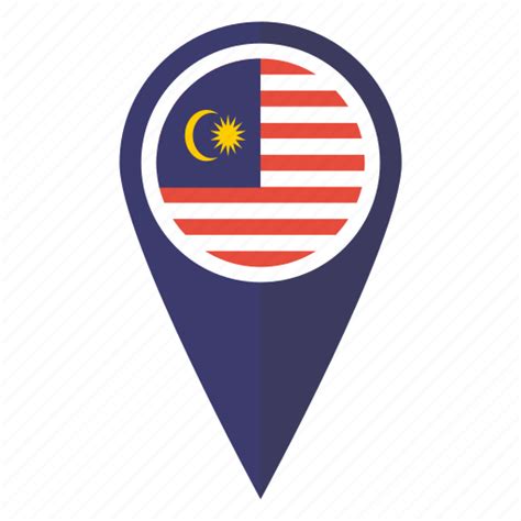Flag Malaysia Map Pin Icon Download On Iconfinder