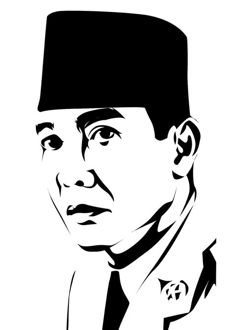 Baru 31 Sketsa Wajah Soekarno Hitam Putih